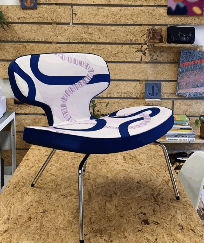Werk van Sophie Wantia op het designerpodium in Nieuwe Oost